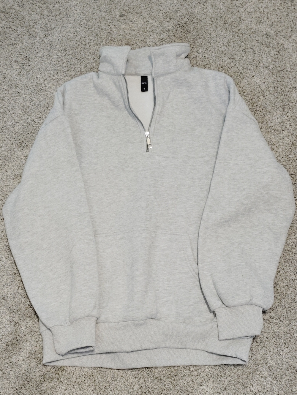 Women’s Light Heather Gray Half-Zip Pullover Sweatshirt